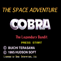 Space Adventure, The - Cobra - The Legendary Bandit (U) Title Screen